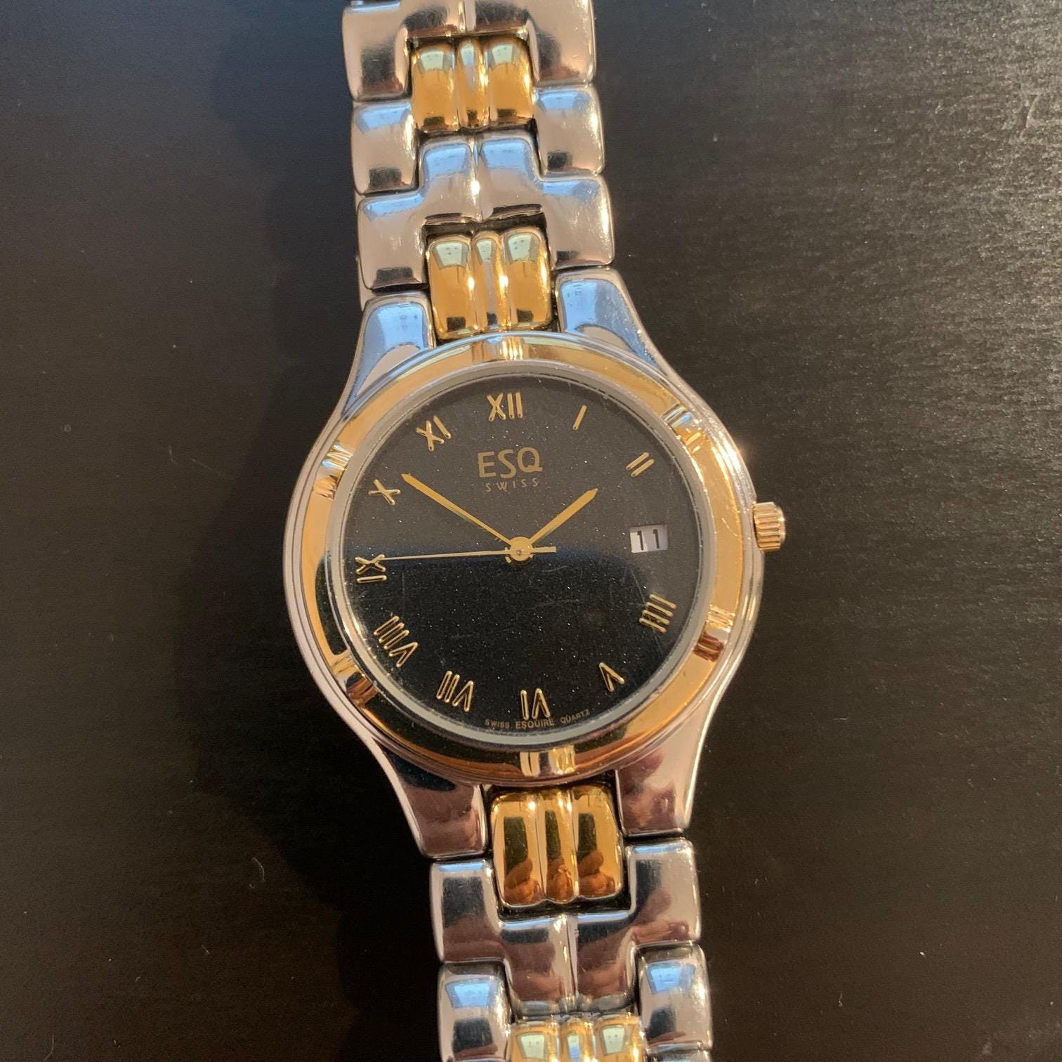 Vintage ESQ by Movado Swiss Two Toned Watch Vintage ESQ Swiss Two Tone Watch | Mercari main image 2
