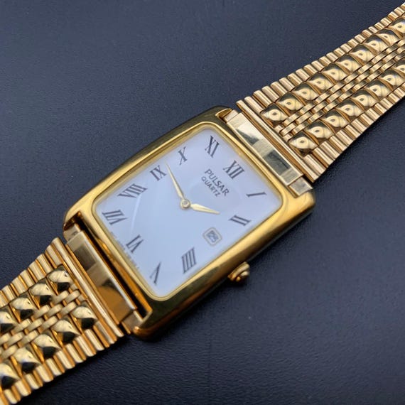 Pulsar Gold and White Quartz Watch Pulsar Men main image 4