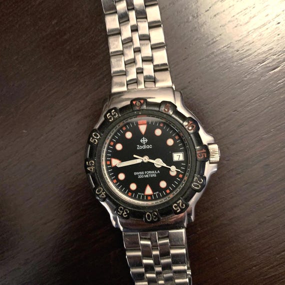 Men's 1980's ZODIAC Formula Divers Mid Sized Watch - Etsy