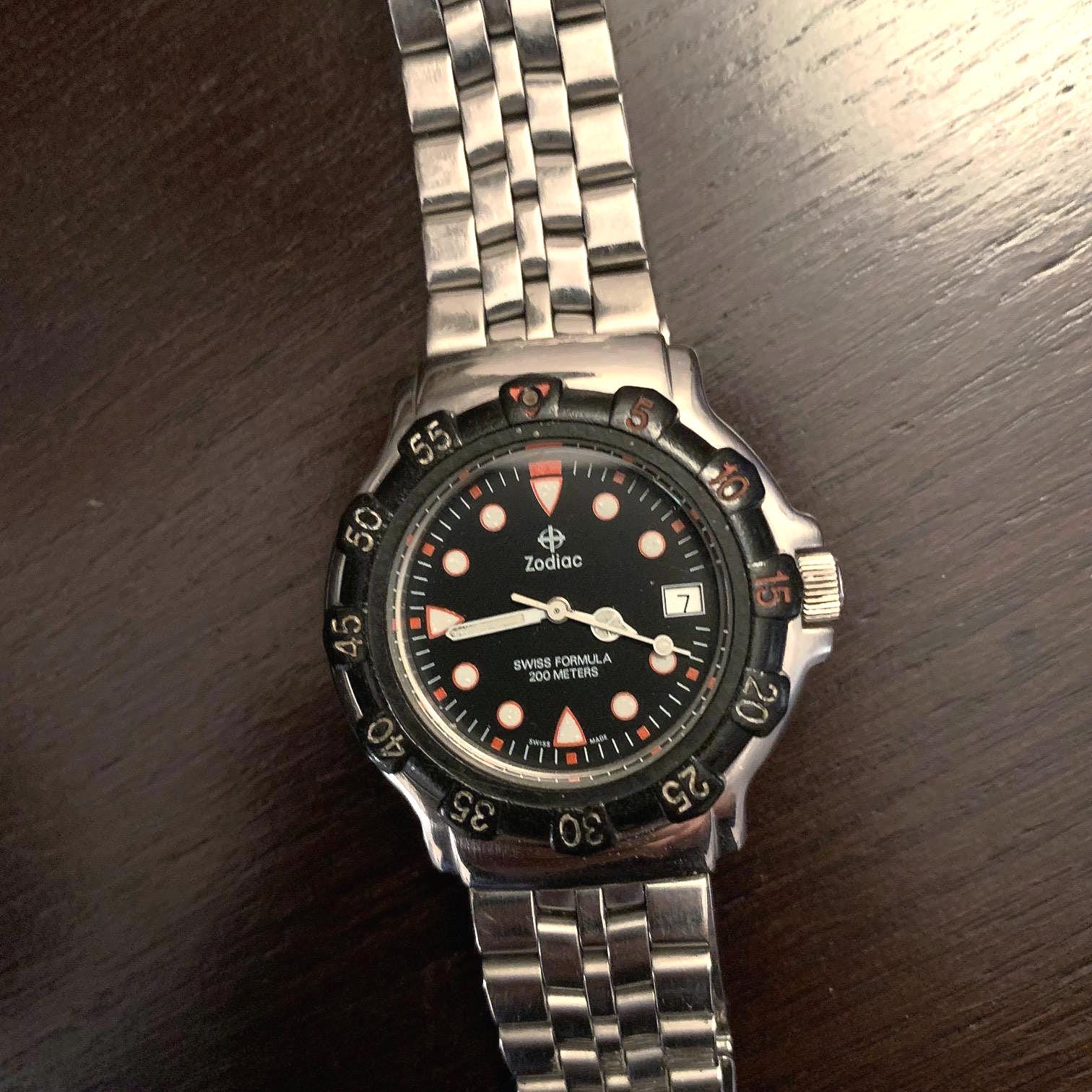 Men's 1980's ZODIAC Formula Divers Mid Sized Watch - Etsy