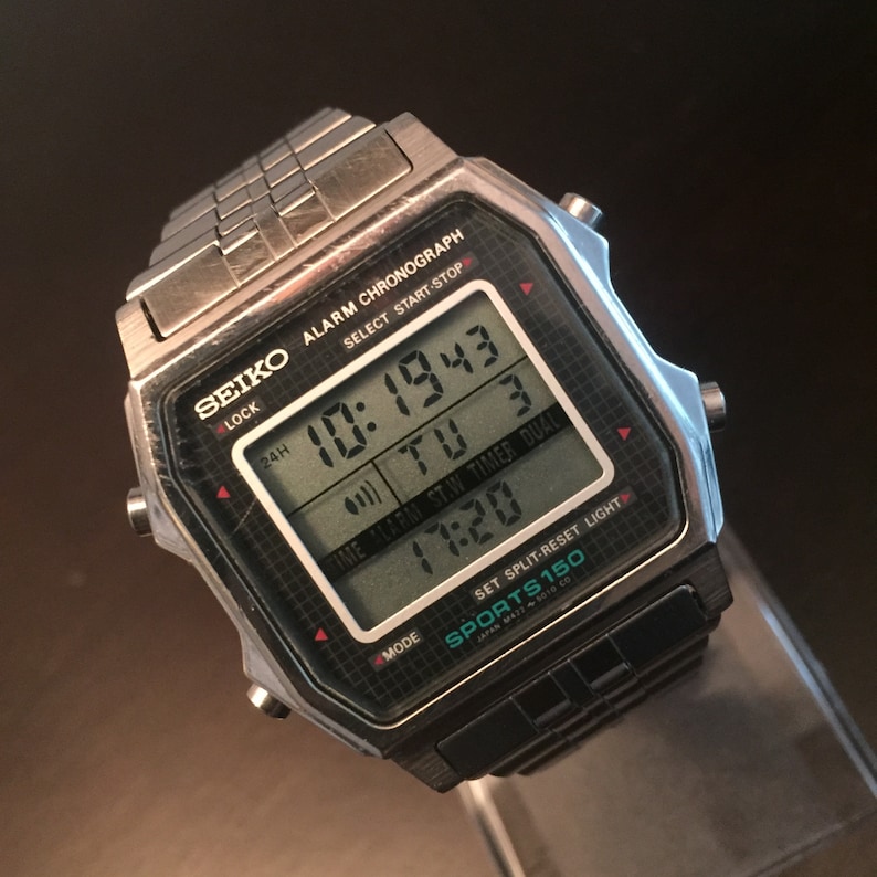 Vintage Seiko Sports 150 Alarm Chronograph 1984 Etsy
