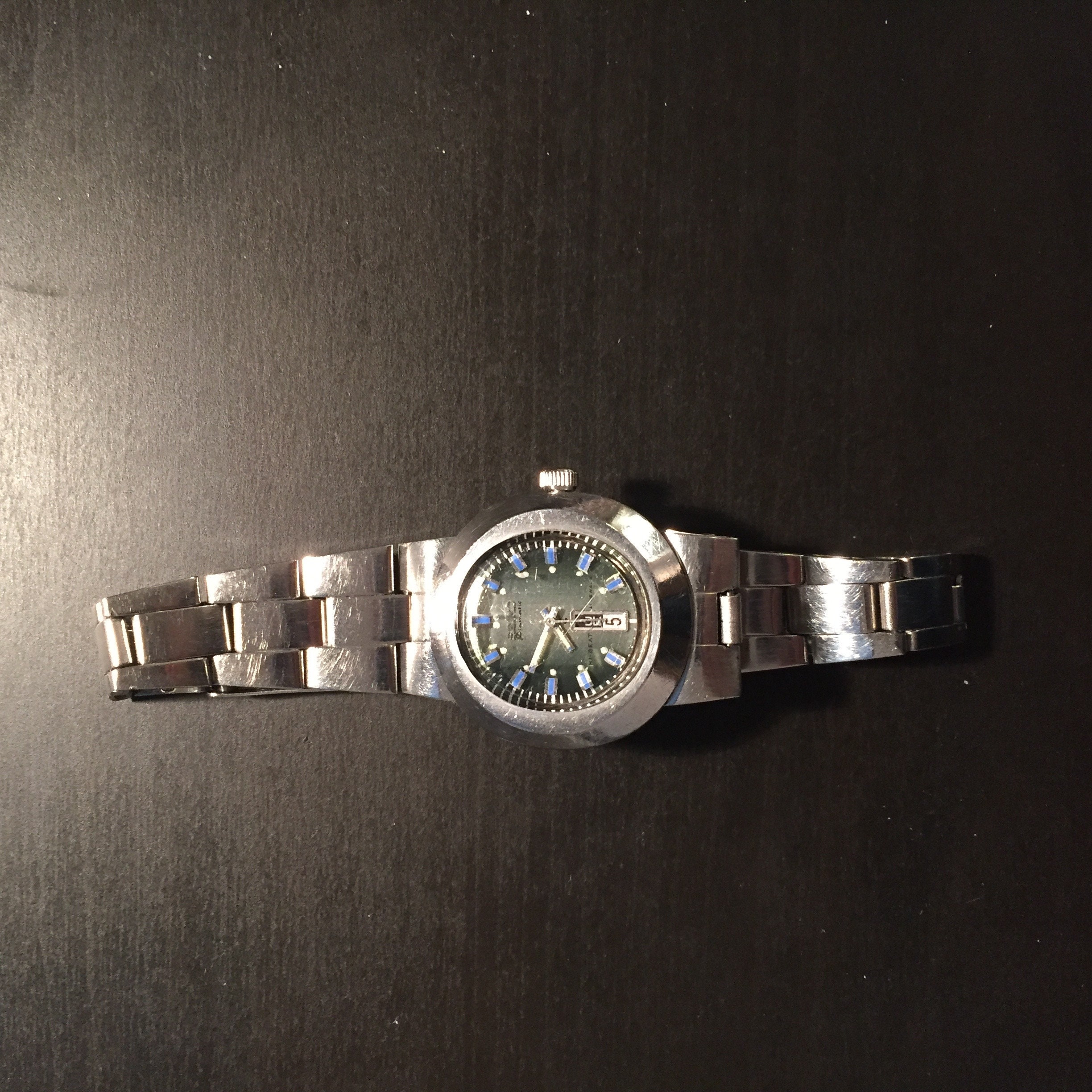 Ladies 1970 s Seiko Diamatic HI BEAT 21 Jewels Stainless Steel