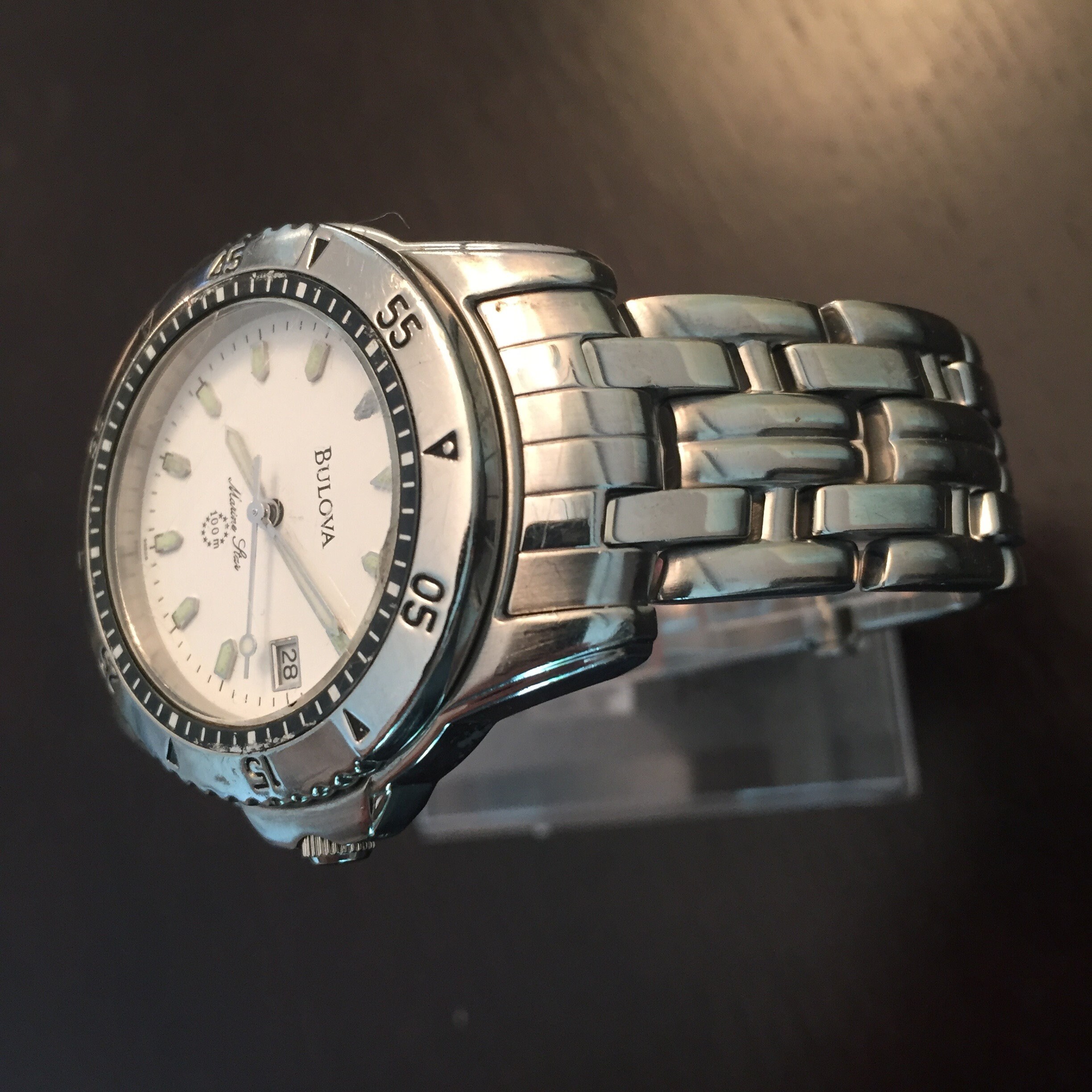 Bulova quartz top t9 stainless steel