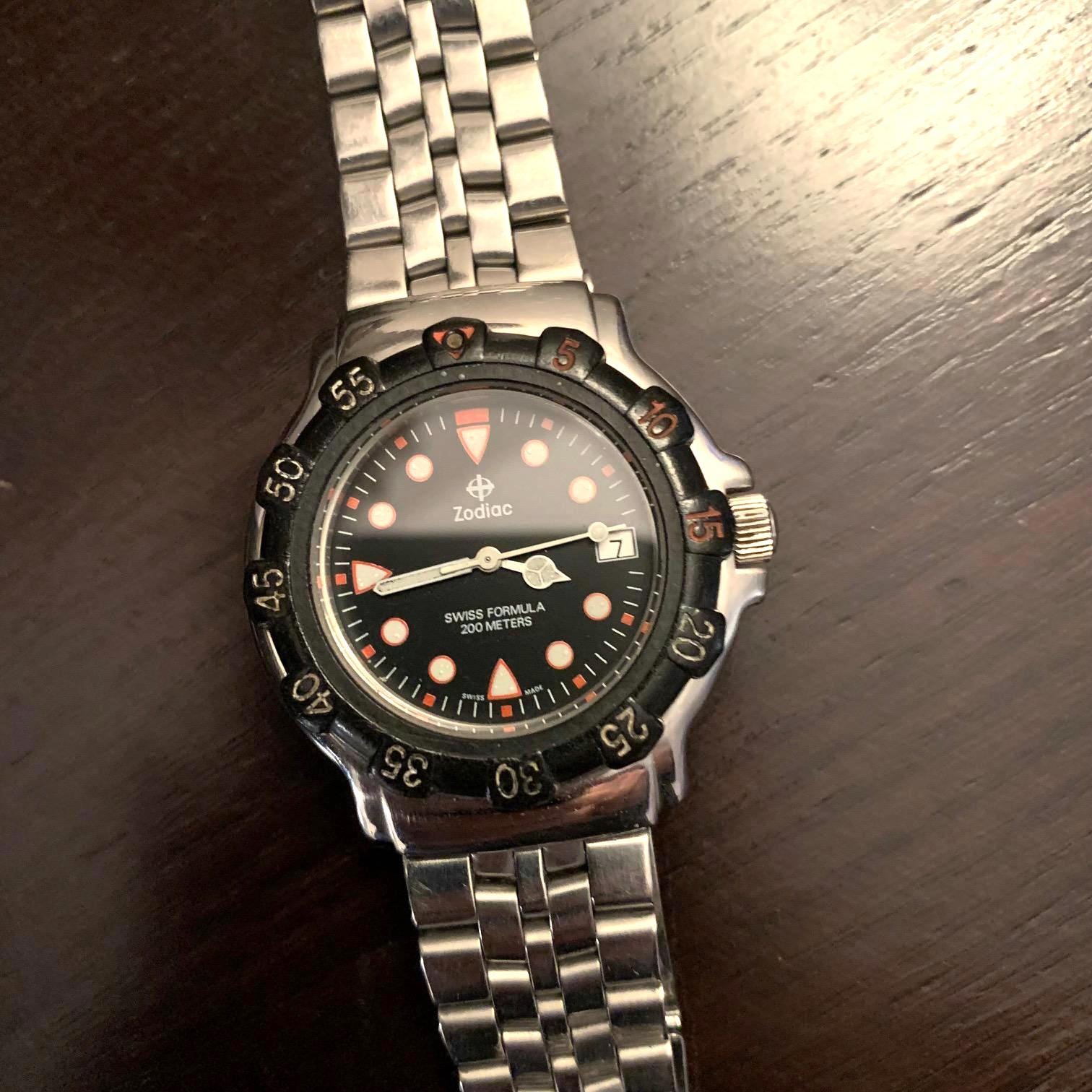 Men's 1980's ZODIAC Formula Divers Mid Sized Watch - Etsy