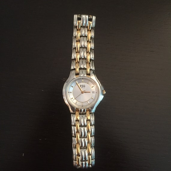 Men's Movado ESQ 2 Tone Silver Gold Swiss Watch - image 3