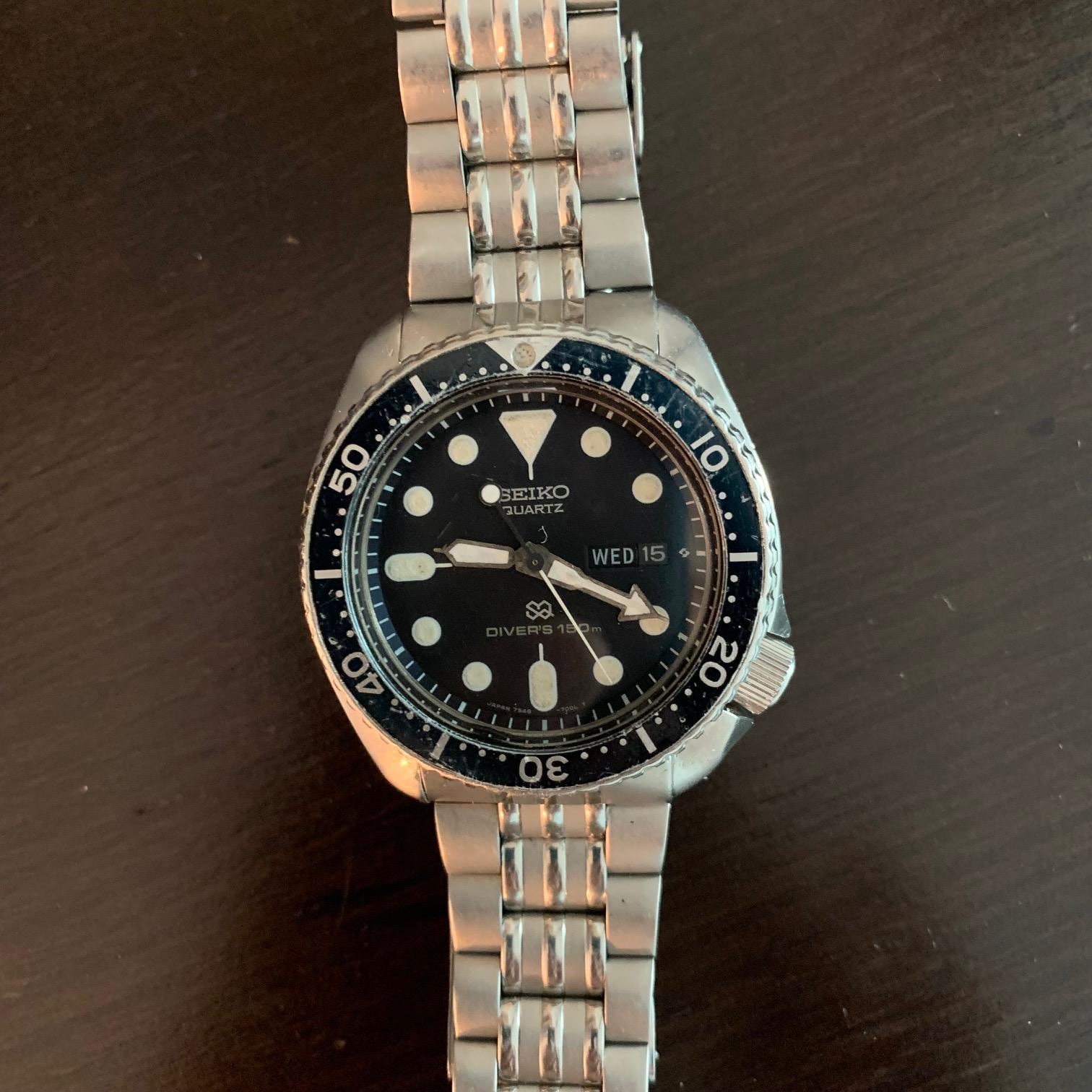 Vintage SEIKO 1980 Diver 150m Quartz 7548-700B Replaced New