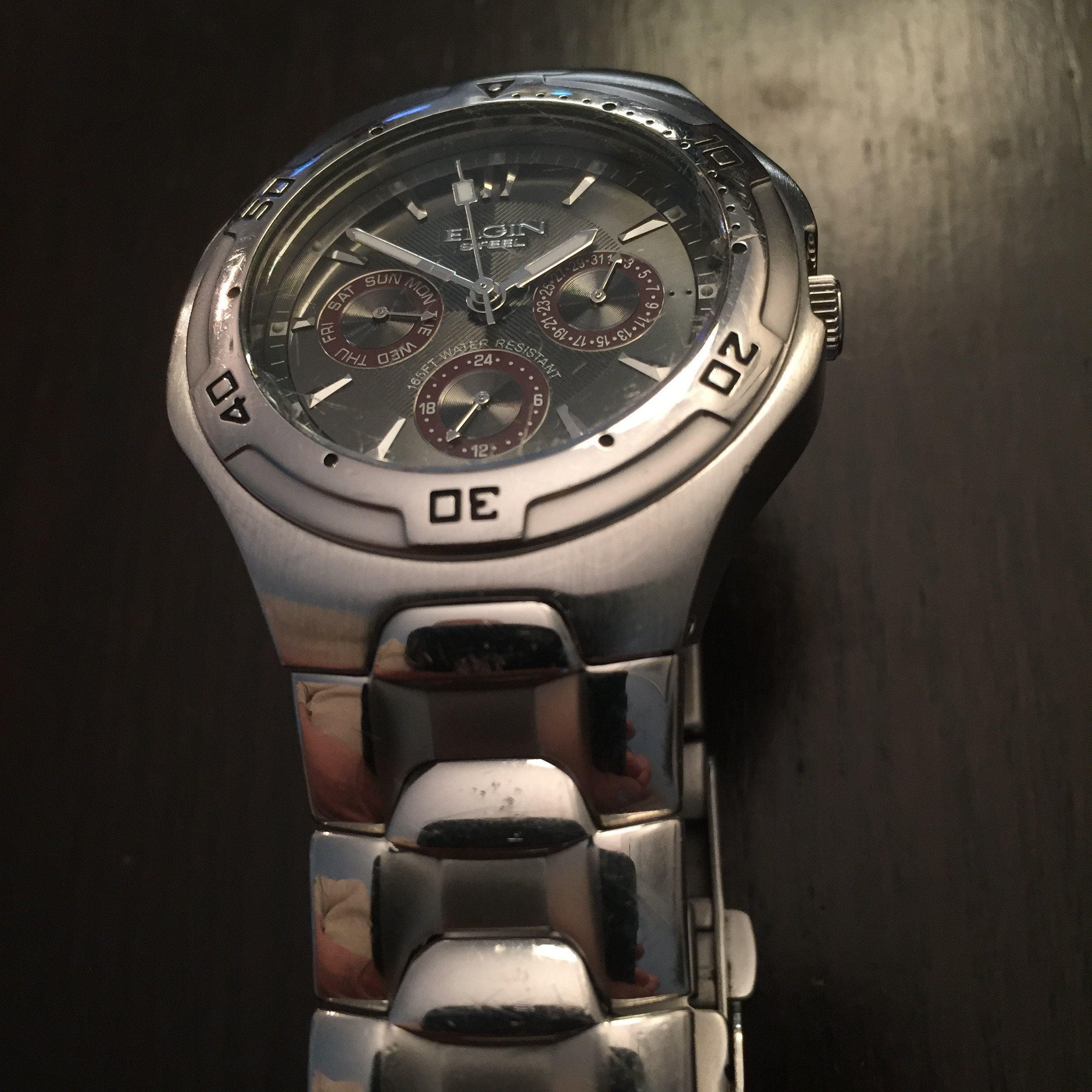 Buy Elgin Men s FG117 Solid Stainless Steel Multi function Watch Online in India Etsy