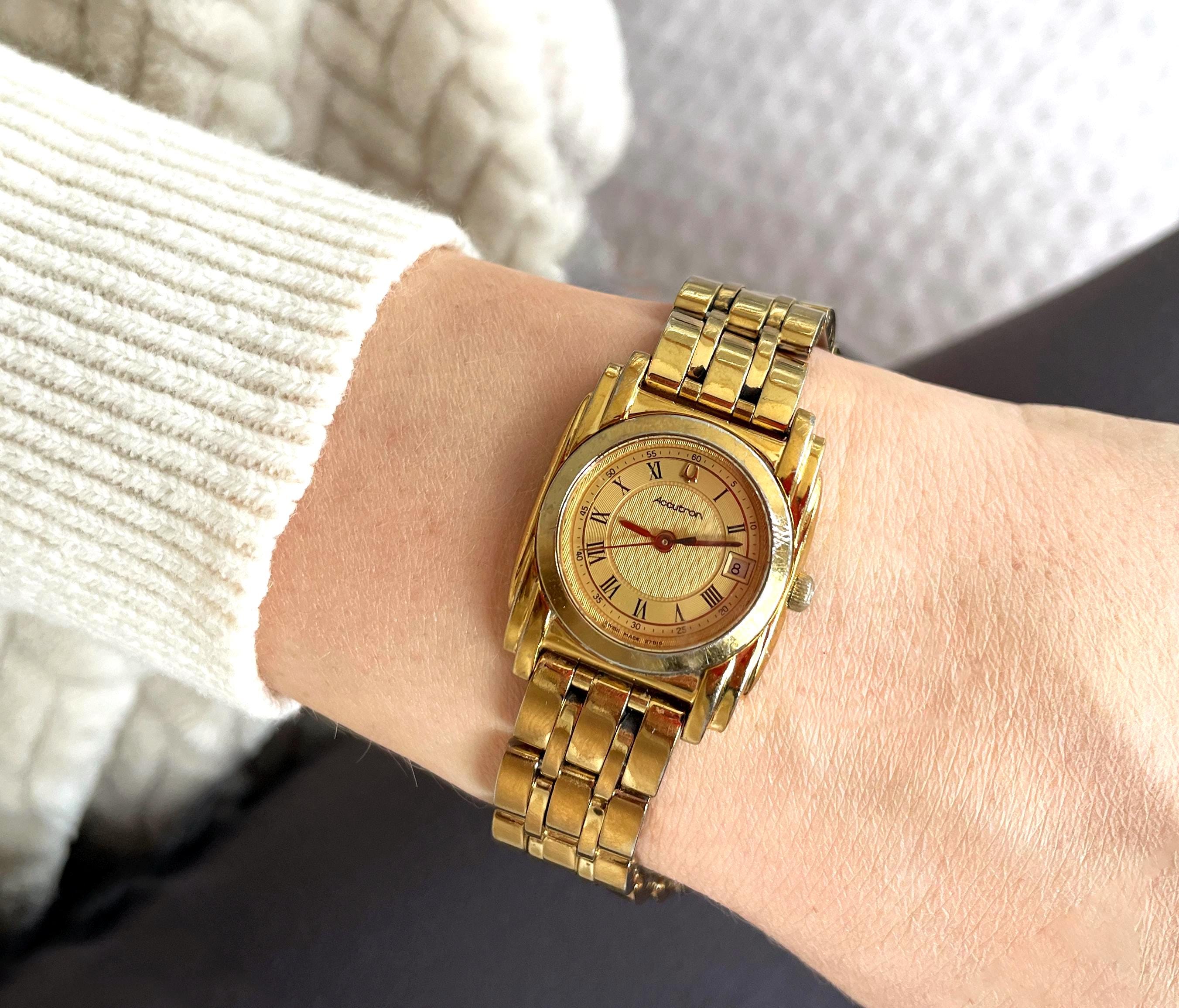 ブローバ アキュトロン レディース ダイヤ ウォッチ【BULOVA】 Vintage 1993 Bulova Accutron Swiss Made Gold Tone Quartz Watch