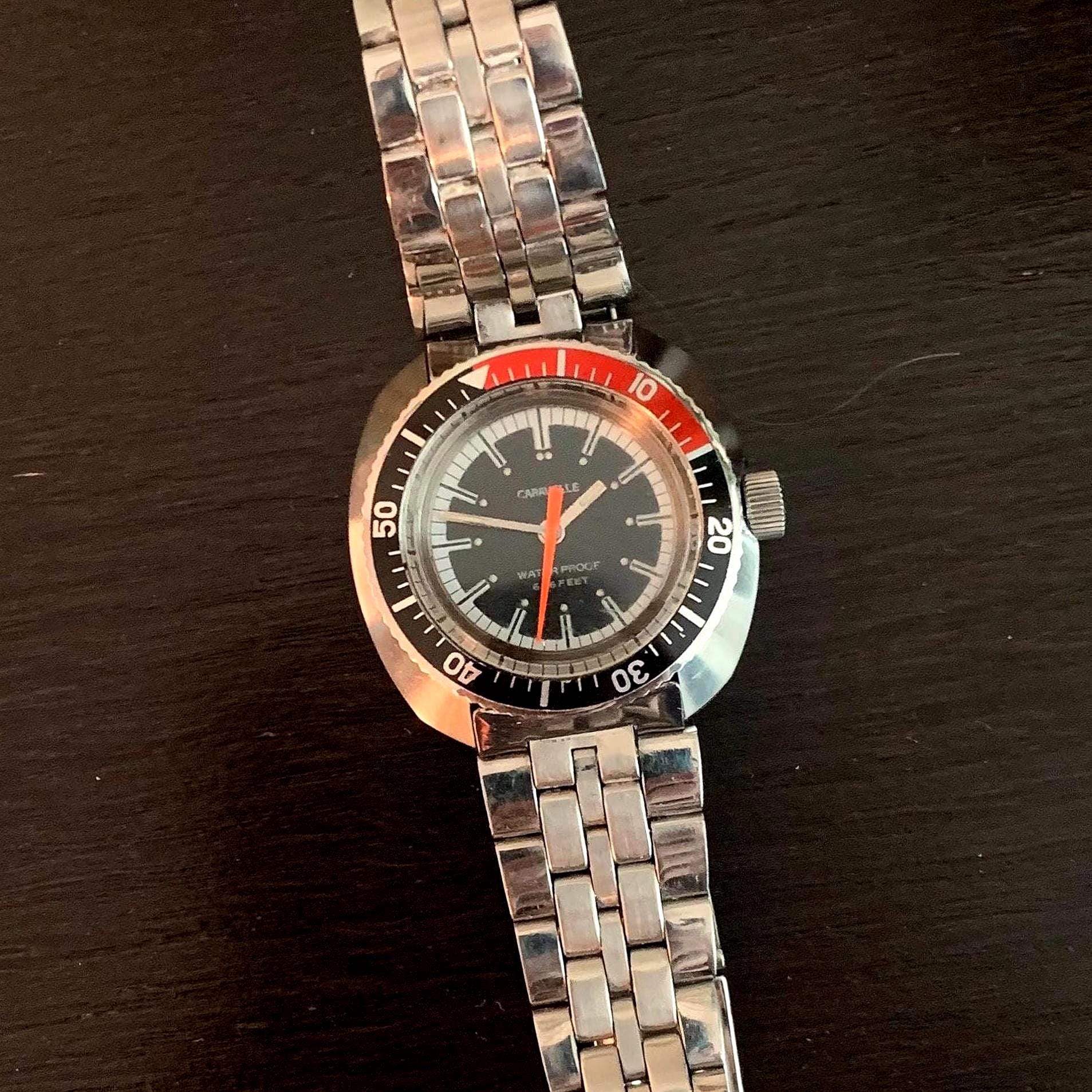 Ladies Caravelle by Bulova Devil Diver 666 Feet 70s Vintage 