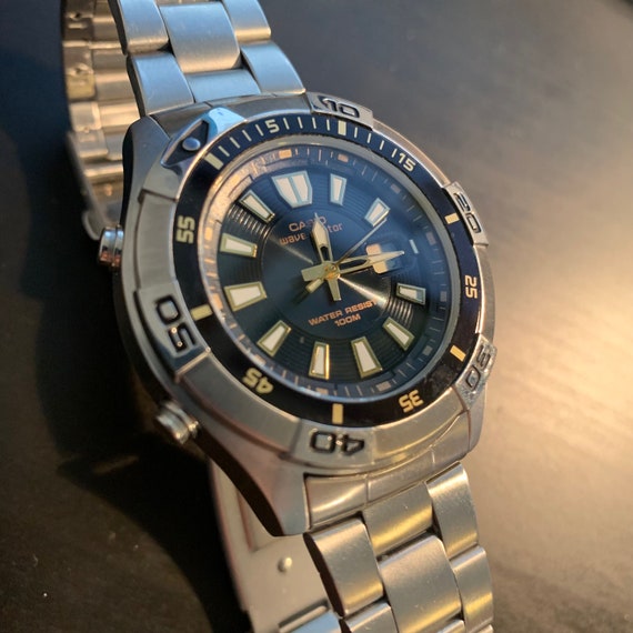 Men's Casio Atomic Wave Ceptor Alarm 4756 WVQ 142A Vintage Watch