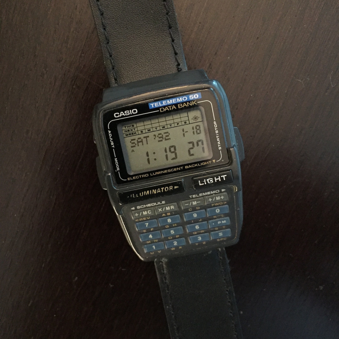 NOS CASIO DBC-63 ORANGE MONDO DATA BANK CALCULATOR VINTAGE