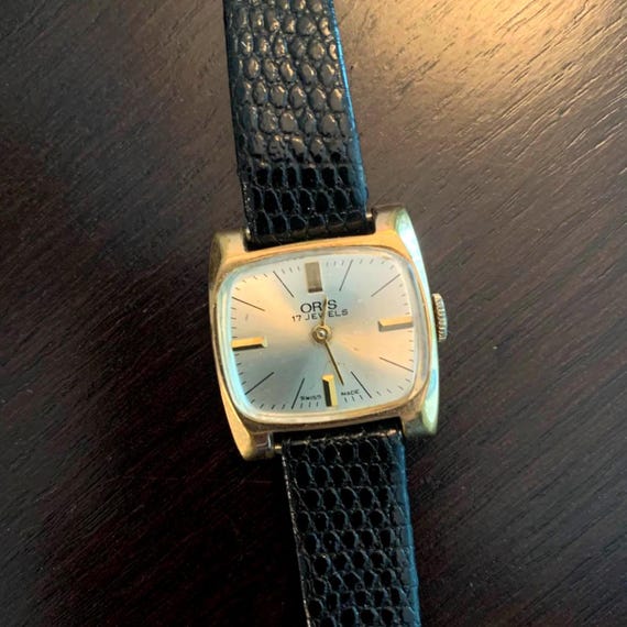 Rare 60s Ladies Oris Tank Gold-plated Watch