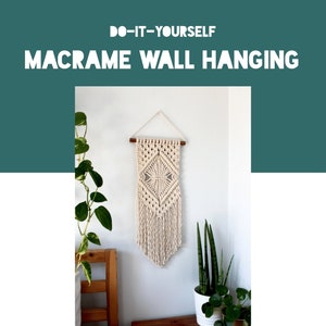 DIY Macrame Wall Hanging Instructional Guide ENGLISH | Learn How to Macrame Do-it-Yourself Tutorial | Digital PDF Printable Instant Download