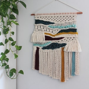 Landscape | Macrame Woven Wall Hanging | Macraweave Weaving Tapestry Textile | Home Decor Wall Art | Toronto Canada | Urban Jungle Design