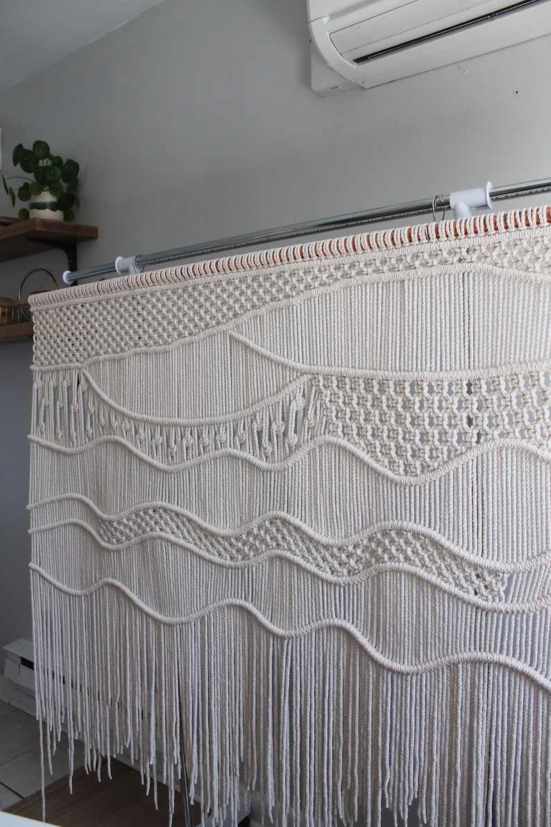 Macrame Headboard Wall Hanging Casa Tapestry Woven Fiber Etsy