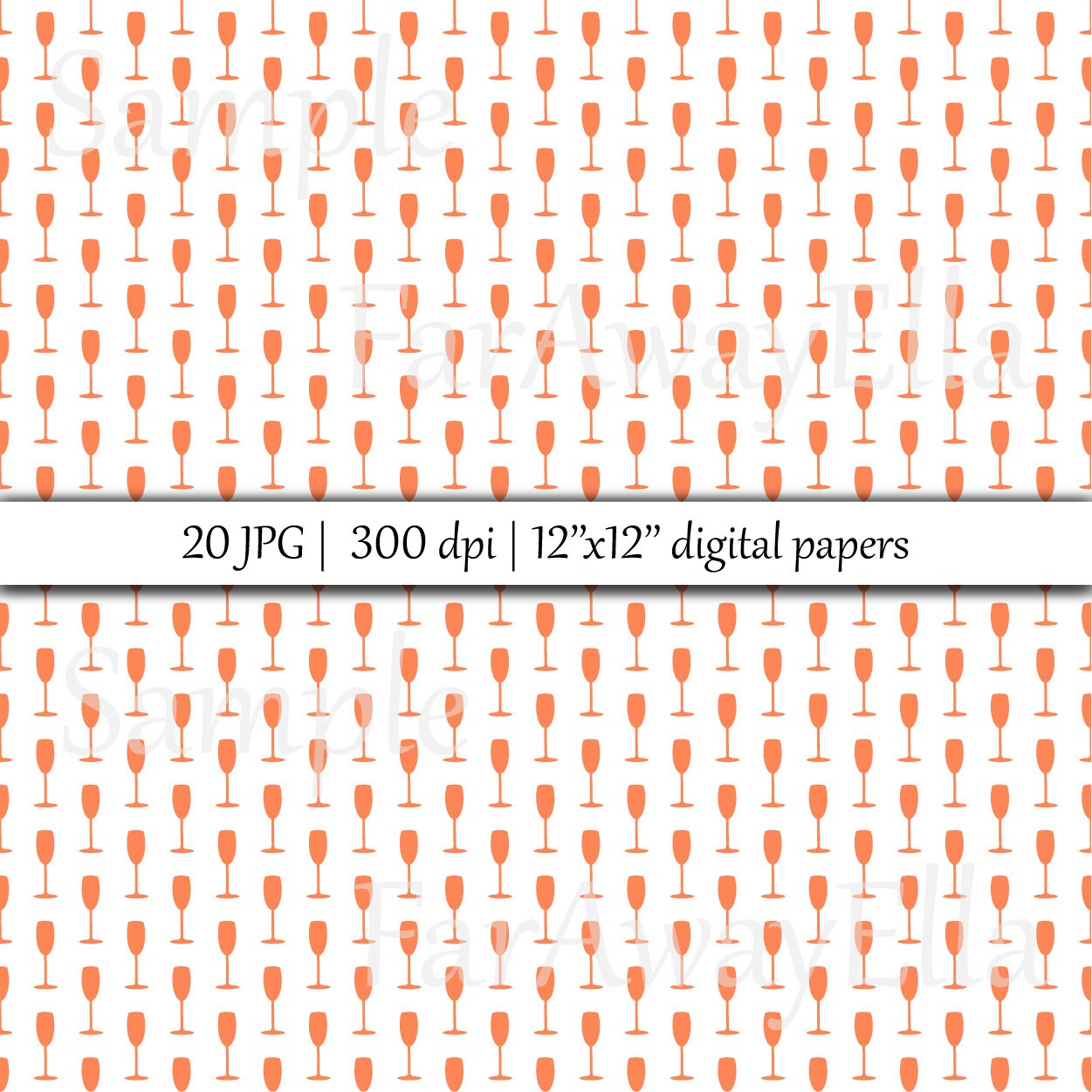 Champagne glasses digital paper 20 Printable 12x12 JPG 300 | Etsy