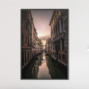 Photography Print - Canals of Venice at Sunrise, Italy