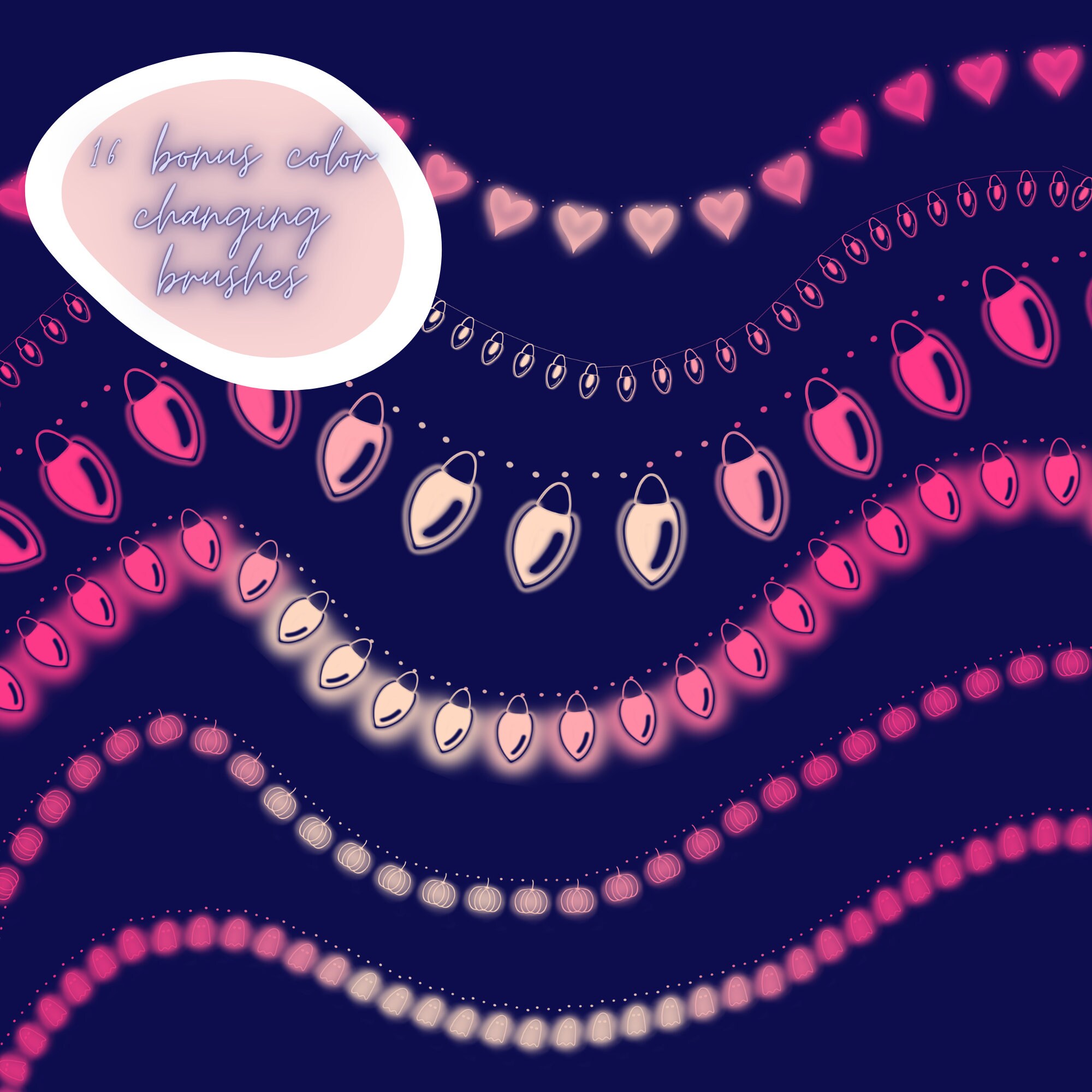 Procreate Digital Lights Brush Set - Etsy