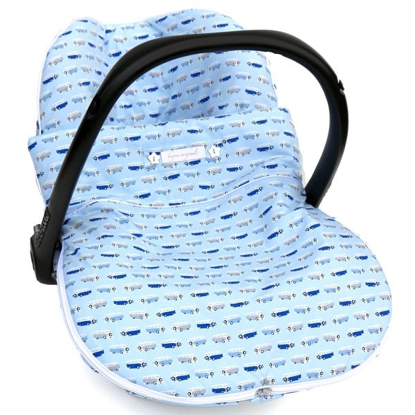 Cover for maxi cosi baby car seat & zipped-on blanket