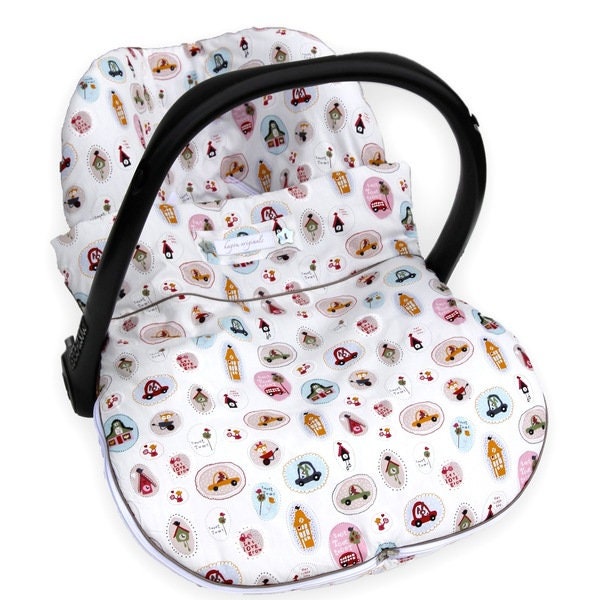 Cover for maxi cosi baby car seat & zipped-on blanket