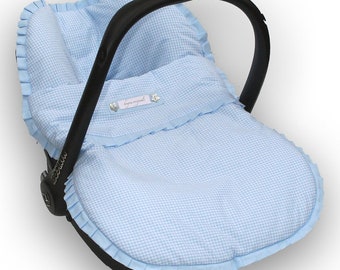 Cover for maxi cosi baby car seat & zipped-on blanket