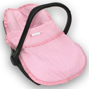 Cover for portable carseat, with zipped-on blanket image 1