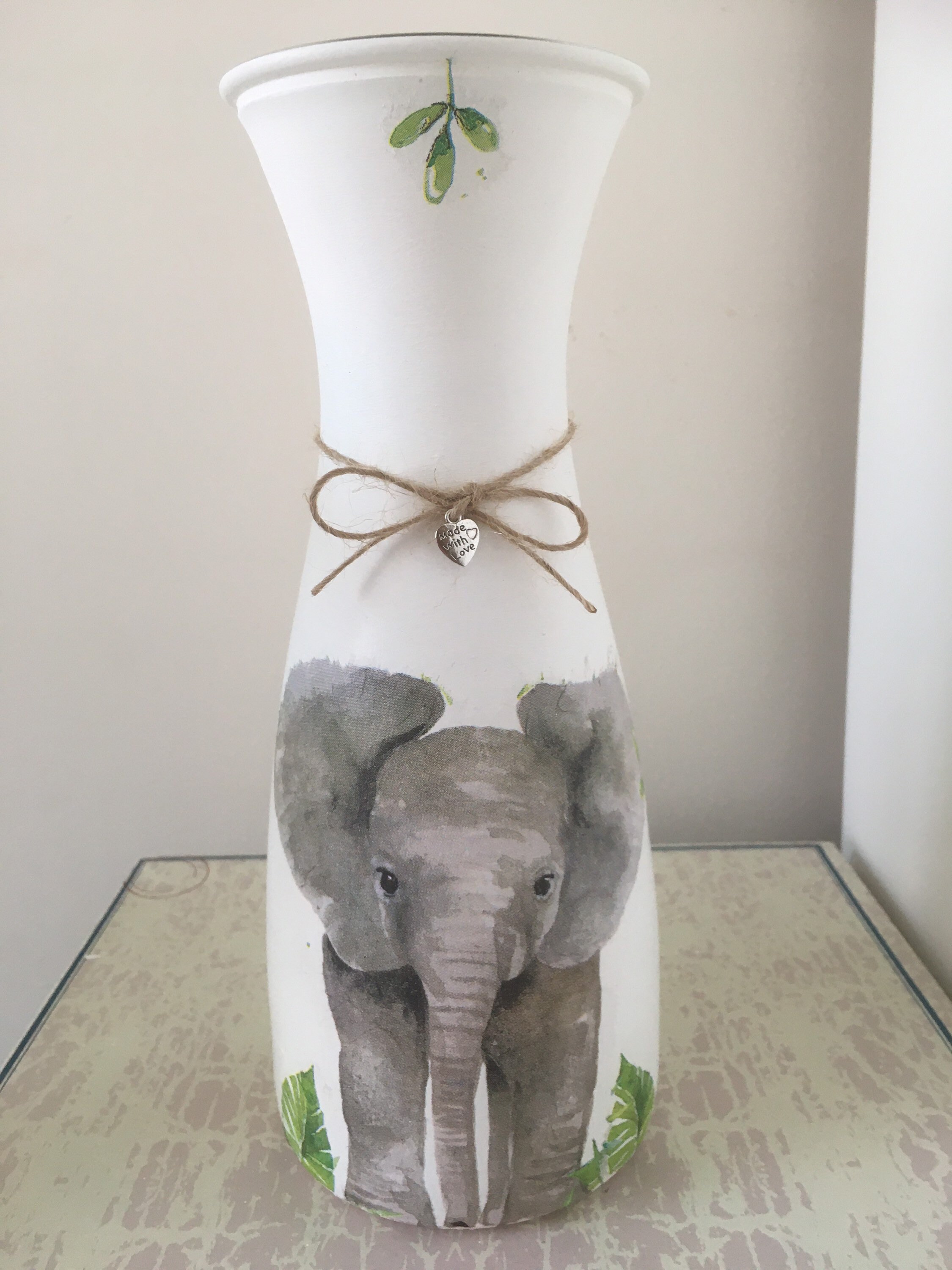 Hand made elephant vase Etsy