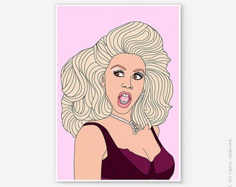 rupaul wall art etsy