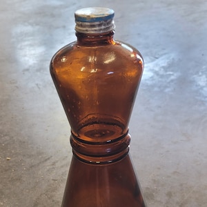 Brown Glass Crisco Oil Bottle