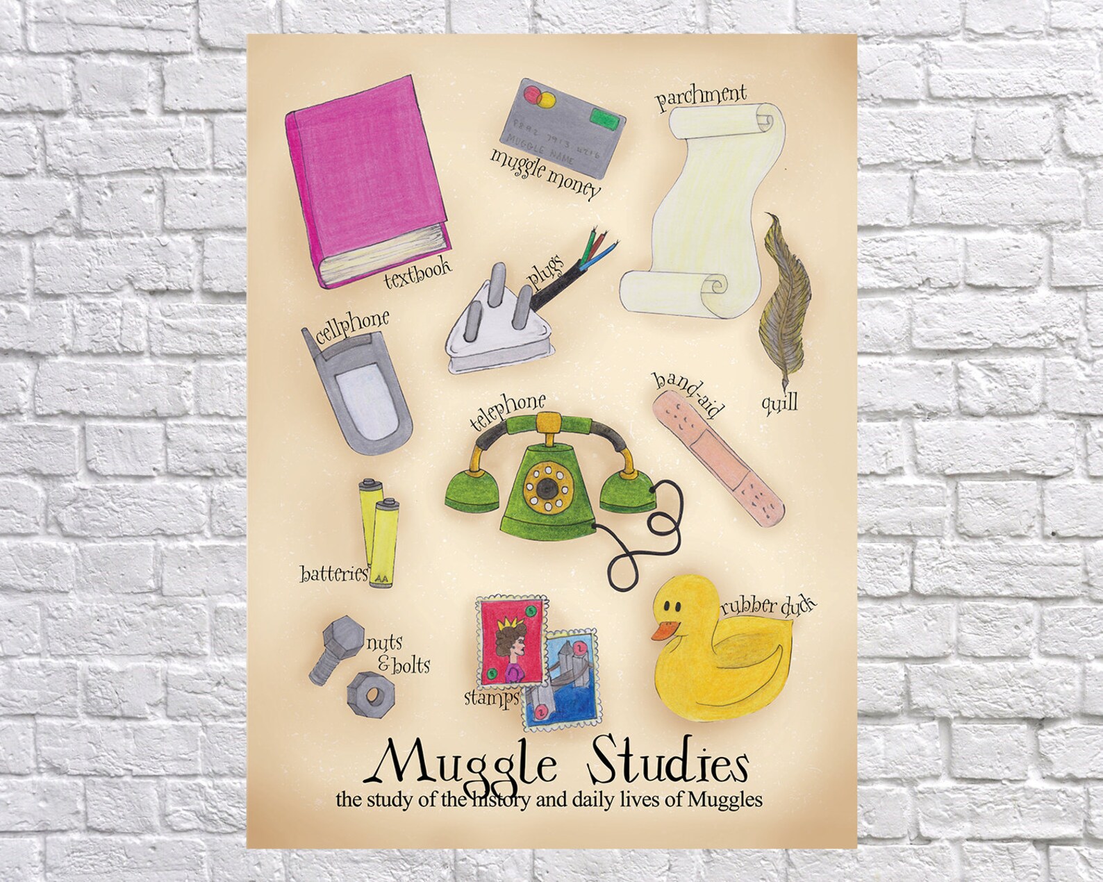 Muggle studies Poster Hogwarts subject poster Magic class Etsy