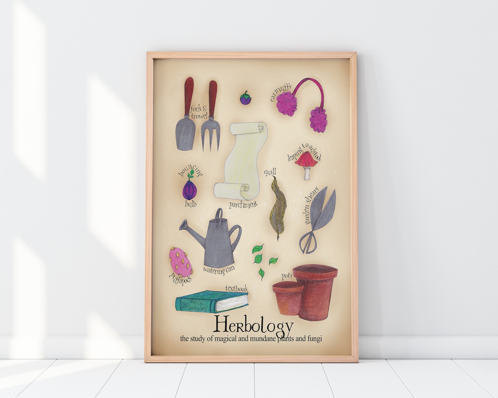 Herbology Poster Hogwarts subject poster Magic class Etsy