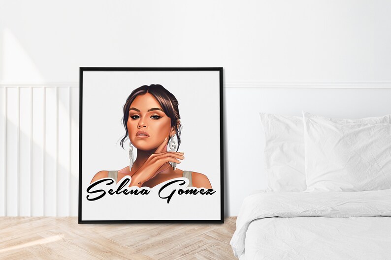 Printable Selena Gomez PNG Hand Drawn Sublimation Designs No - Etsy