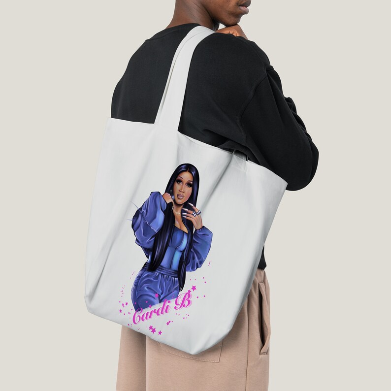 Cardi B PNG Hand Drawn No Background New 2022 Black Hair Blue - Etsy