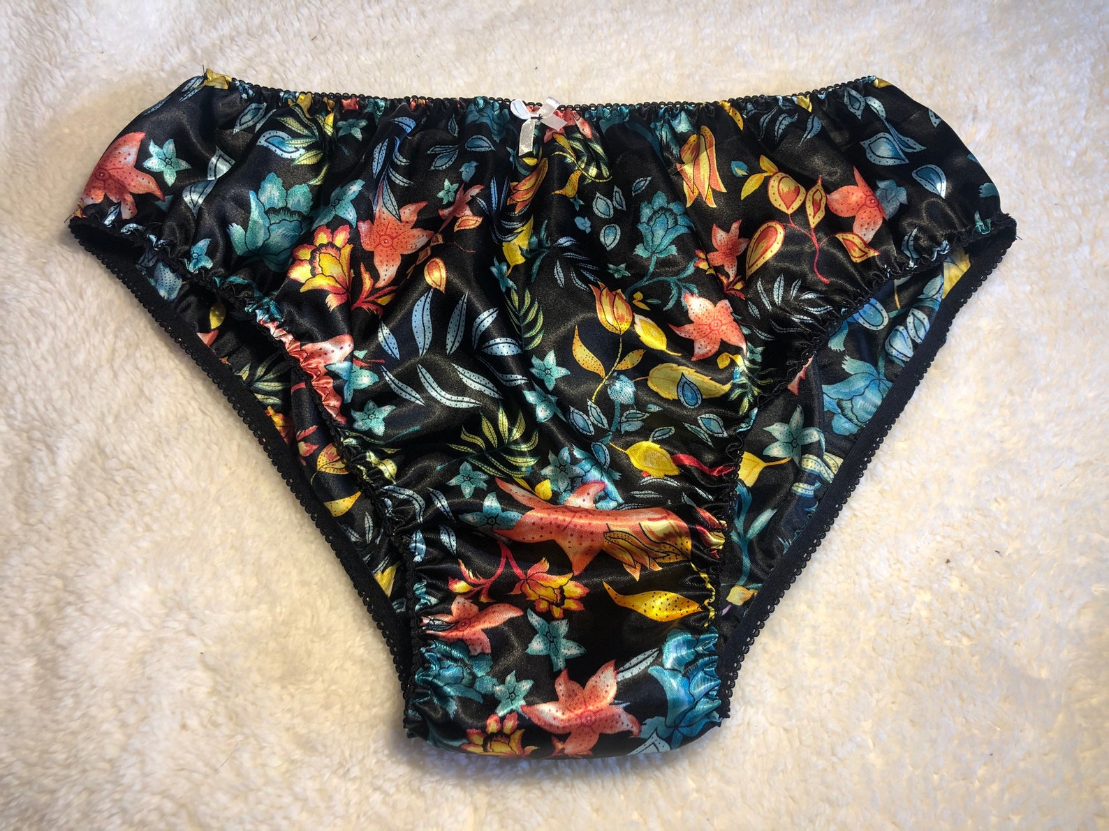Satin Bikini Panties Floral Multi Colour for Men All Sizes Etsy