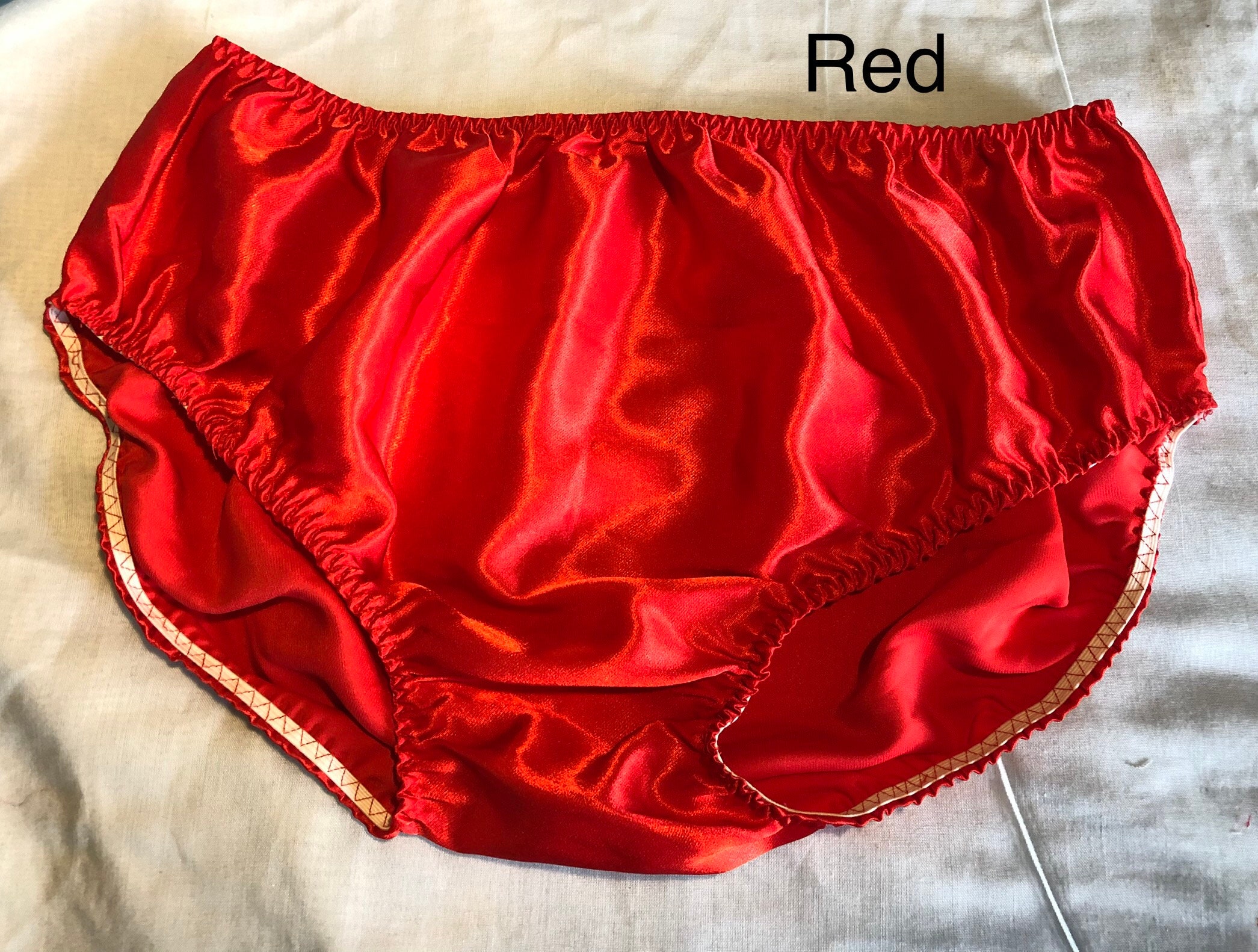 Beautiful satin panties waist 40. Custome made available Etsy