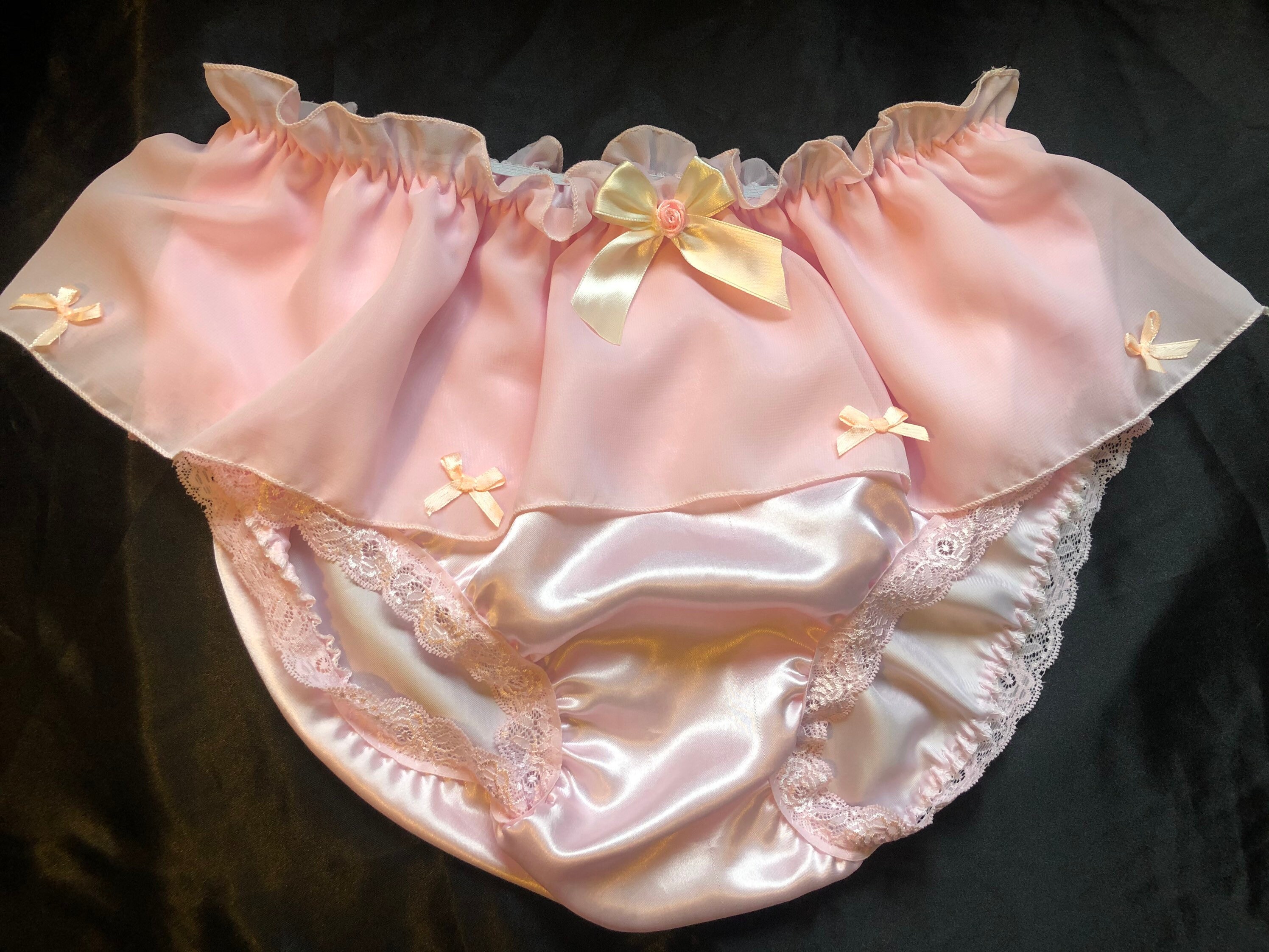 Sweet little pink satin men's panties all sizes s 4XL Etsy