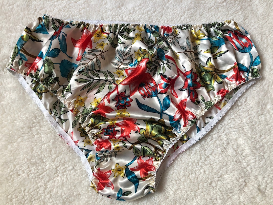 Satin Bikini Panties Floral Multi Colour for Men All Sizes Etsy