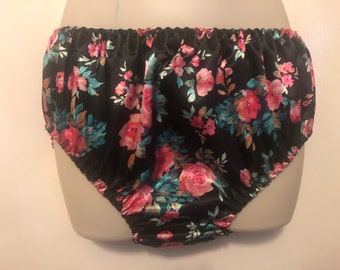 Braguitas de satén con estampado floral multicolor para hombre en todas las tallas