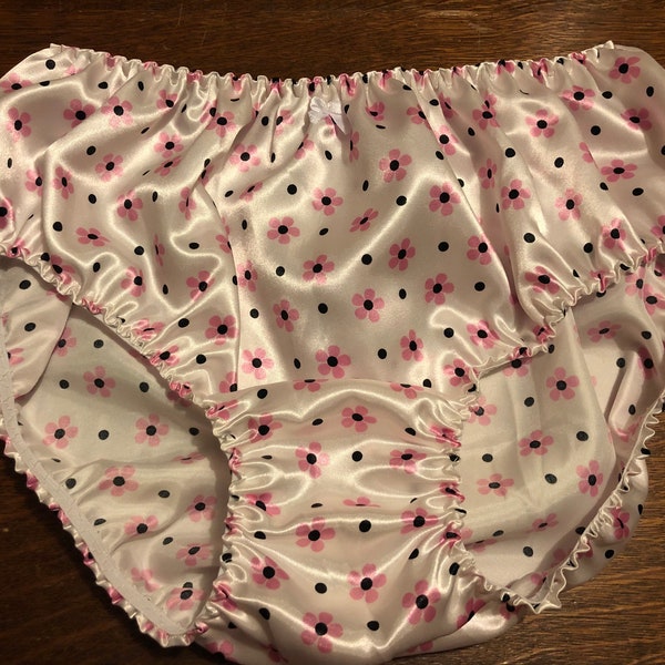 Satin Sissy Knickers floral for men all sizes