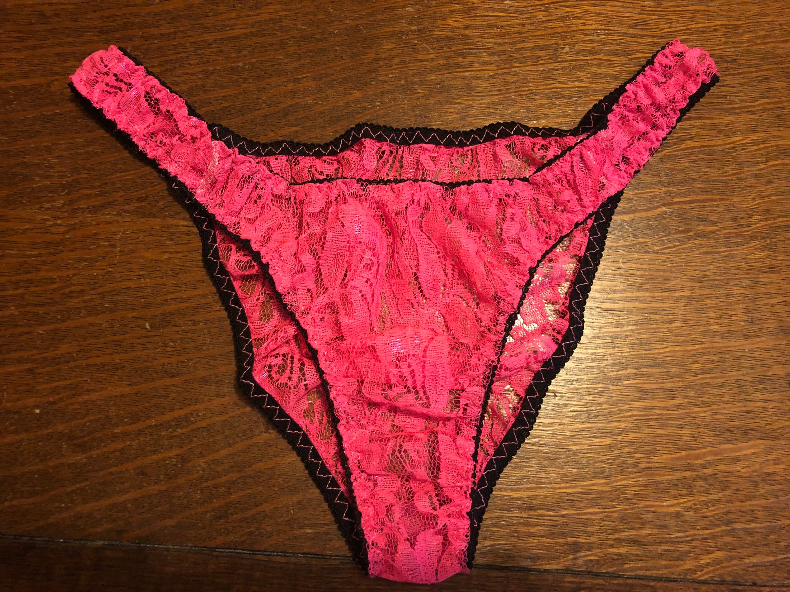 Beautiful pink lace panties Thong for men all sizes Etsy