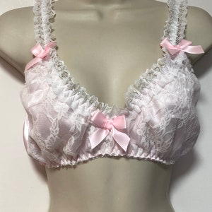 Buy Sheer White Lace and Satin Bra Online in India 