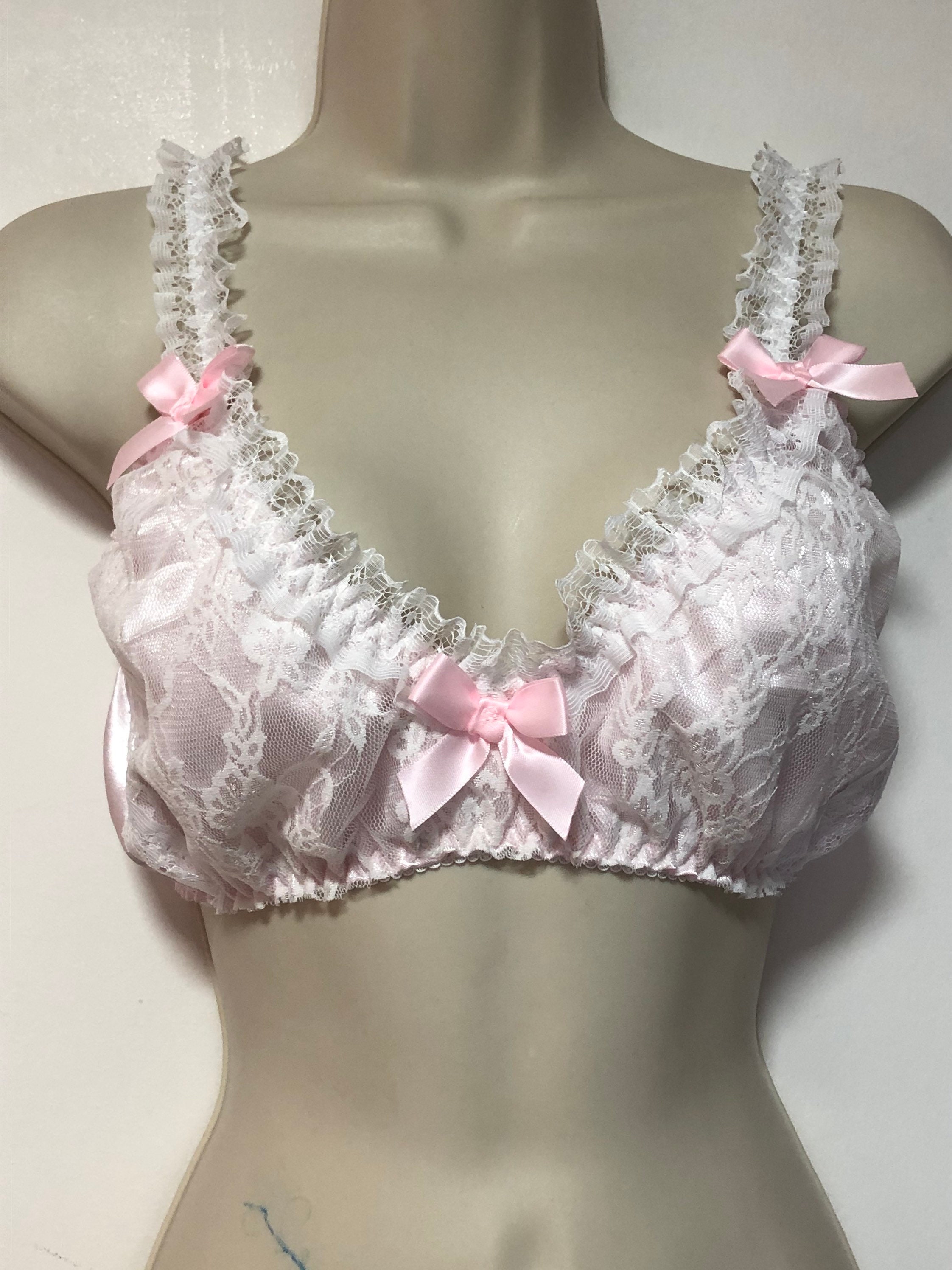 Tea Pink Floral Lacy Padded Bra - Bra for Girls