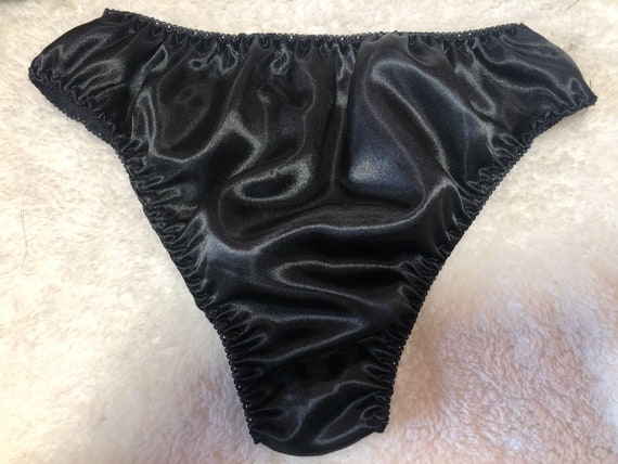 Double Layered Satin Sissy Panties, Thong, Sizes S 3xl Custom Made -   Canada