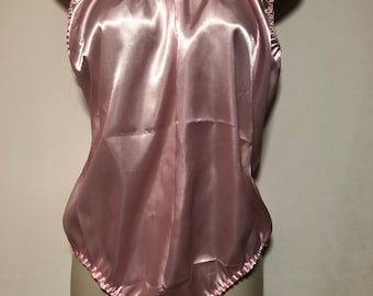 Adult baby sissy satin romper, all in one  all sizes available