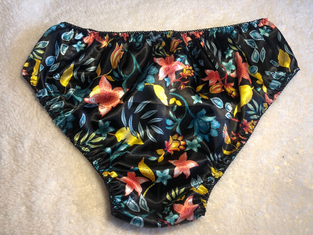 Satin Bikini Panties Floral Multi Colour for Men All Sizes Etsy