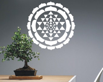 Shri Yantra S-XXL, schilderstencil voor wanddecoratie of decoratie van textiel