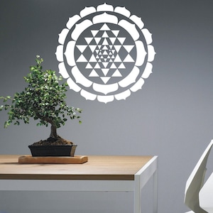 Shri Yantra S-XXL, Malerschablone zur Wandgestaltung oder Dekoration von Textilien Bild 1