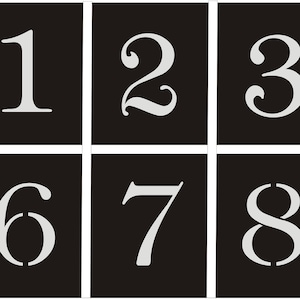 1 set of numbers 4-20 cm, font type Tiflis, font stencils, numbers, number stencils, stencil, text stencils, numbers, numbering
