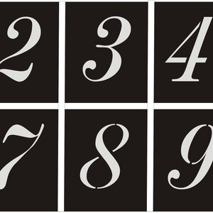 1 set of numbers 4-20 cm, Poet font, font stencils, numbers, number stencils, stencils, text stencils, numbers, numbering