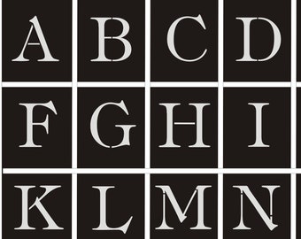 Capital letters font Tbilisi = 4-30 cm - template, stencil, text stencils, letter, letter stencils, font stencils, font